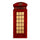 Europe Vintage Red Telephone Booth Bar Wall Hanging Decoration