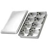 8 Lattice Nonmagnetic Japanese Type Square Seasoning Box Stainless Steel