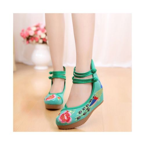 Old Beijing Cloth Shoes Embroidered Shoes High Heeled Shoes Woman National Style