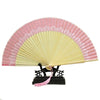 Butterfly Bone Lace Silk Folding Fan Artware    pink