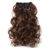 50cm Long Curled Wavy bundle Hair extension 7 clips in luxury Fashion