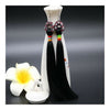Long Tassel Ice Silk Earrings National Style Dancing   black