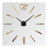 Wall Clock 3D Acrylic Sticking Super Large Size Living Room   light golden