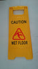 Caution Wet Floor Double Side Sign Warning Board Bright Yellow Plastic 24"