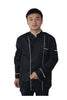 Long Sleeve Classic Kitchen Cook Chef Waiter Waitress Coat Uniform Jacket Black