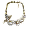 Vintage Exaggerated    Short Necklace Accessory Woman Jewelry Zircon Flower Neck
