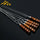 Single wooden handle stainless steel outdoor grill tool  U-grilled skewers