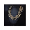 New European Big Brand Golden Leaf Zircon Exaggerated Short Necklace Woman Tempe