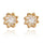 18K Gold Galvanized Austrian Zircon Earrings   white