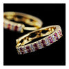 Colorful Zircon Earrings 18K Gold Platinum