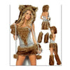Européen Halloween Animal Jeu Vêtement Grand Queue Loup Marron