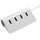 Silver Magnalium Alloy 4 Port Micro USB 3.0 Concentrator