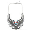 European Fasionable Big Brand Necklace Alloy Zircon Exaggerated Necklace   silve