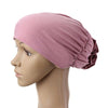 Dignified Muslim Scarf Kerchief Hat Flower Casual   eraser pink
