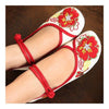 Small White Shoes Old Beijing Cloth Embroidered Shoes  red