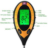 4 In1 Soil Digital Temperature Sunlight Moisture Humidity pH Meter For Gardening