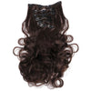 50cm Long Curled Wavy bundle Hair extension 7 clips in luxury Fashion
