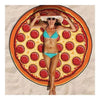 Chiffon Round Tassel Knitted Beach Towel Lantern Towel   pizza