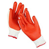 one pair Work Universal Protection Cotton Yarn Glue Gloves 24cm  red