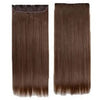 Five card piece 120g high temperature wire synthetic hair Straight hair extension 60 # Seamless wig curtain Highlights   #12 - Mega Save Wholesale & Retail - 1