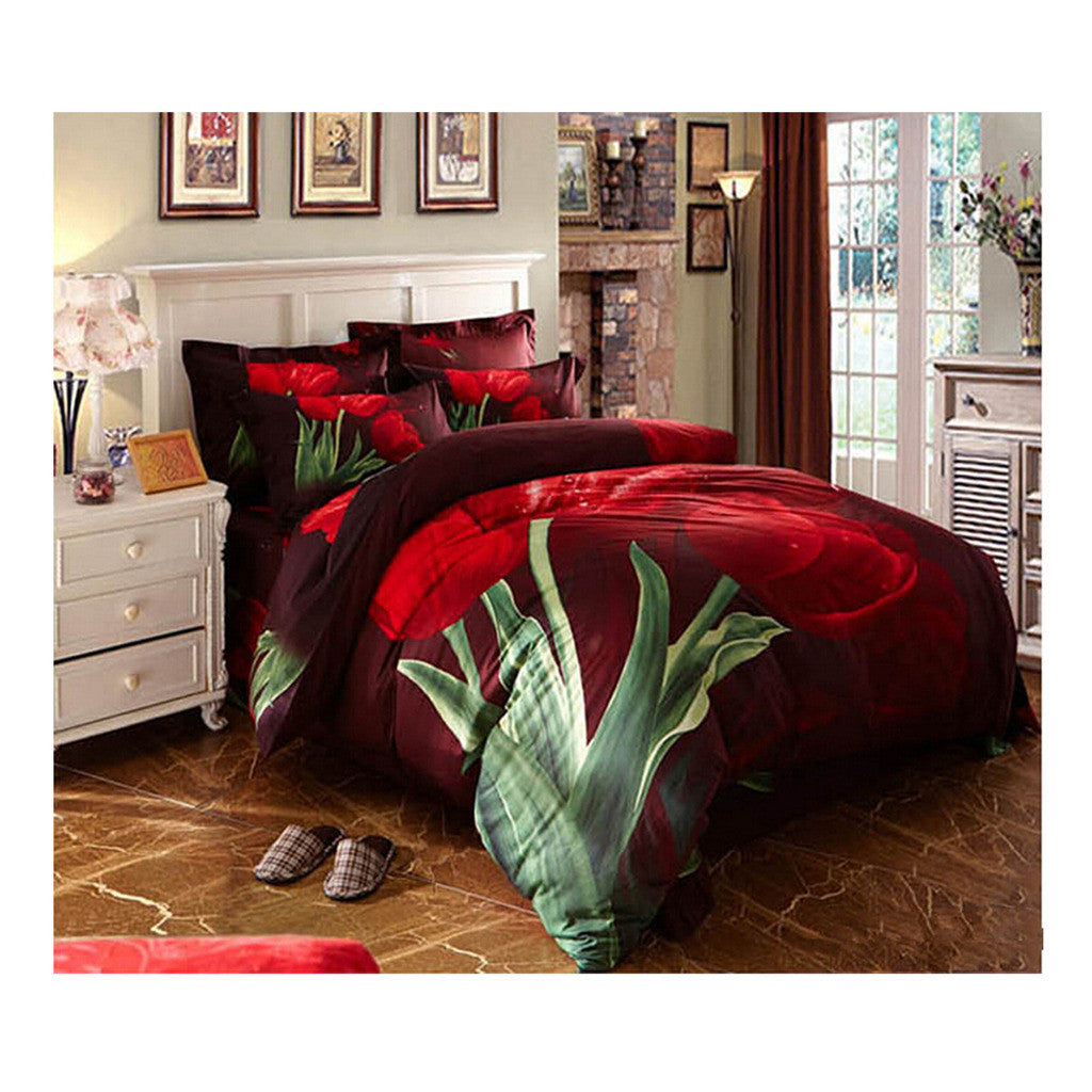 Cotton Active floral printing Quilt Duvet Sheet Cover Sets  Size 12 - Mega Save Wholesale & Retail