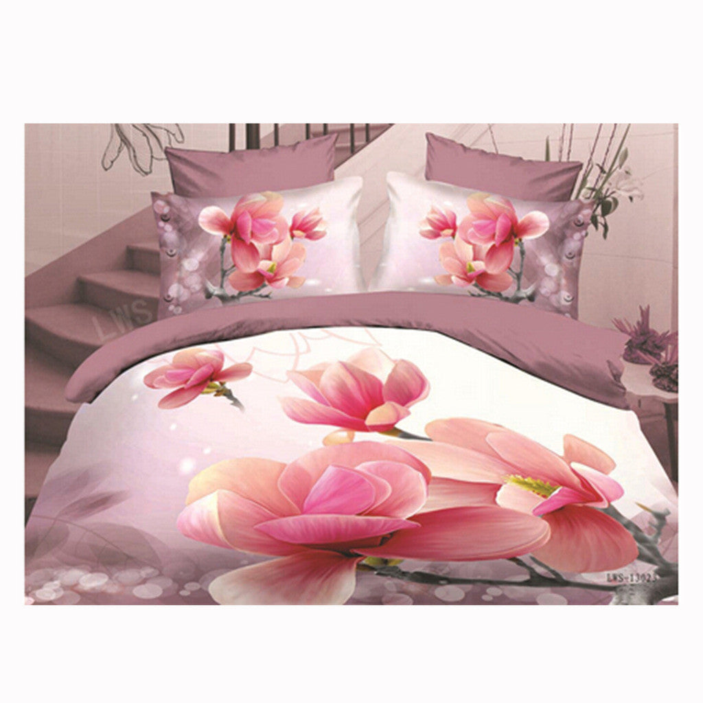 3D Queen King Size Bed Quilt/Duvet Sheet Cover Cotton reactive printing 4pcs 1.8M bed 49 - Mega Save Wholesale & Retail