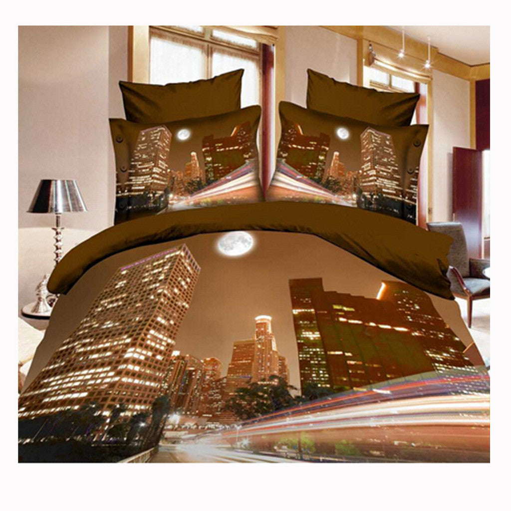3D Queen King Size Bed Quilt/Duvet Sheet Cover Cotton reactive printing 4pcs  62 - Mega Save Wholesale & Retail