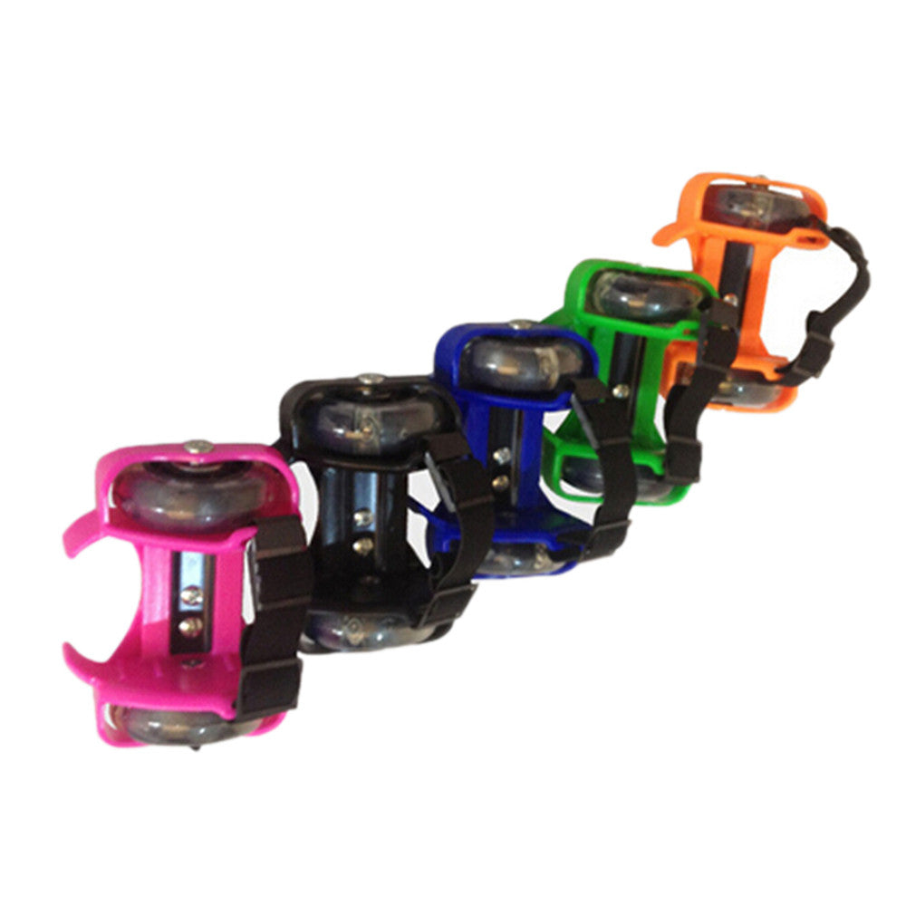 New Flashing Skate Heel Skates Kid Roller Skates Blades Heels Adjust Sizes LED Light Pink - Mega Save Wholesale & Retail - 1