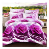 3D Active Printing Bed Quilt Duvet Sheet Cover 4PC Set Upscale Cotton L Size 016 - Mega Save Wholesale & Retail