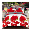 3D Active Printing Bed Quilt Duvet Sheet Cover 4PC Set Upscale Cotton  004 - Mega Save Wholesale & Retail