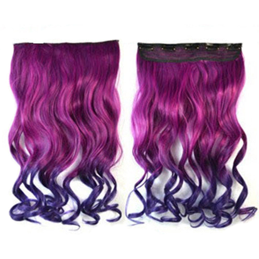 Hair Extension Long Curled Hair Gradient Ramp Wig 14