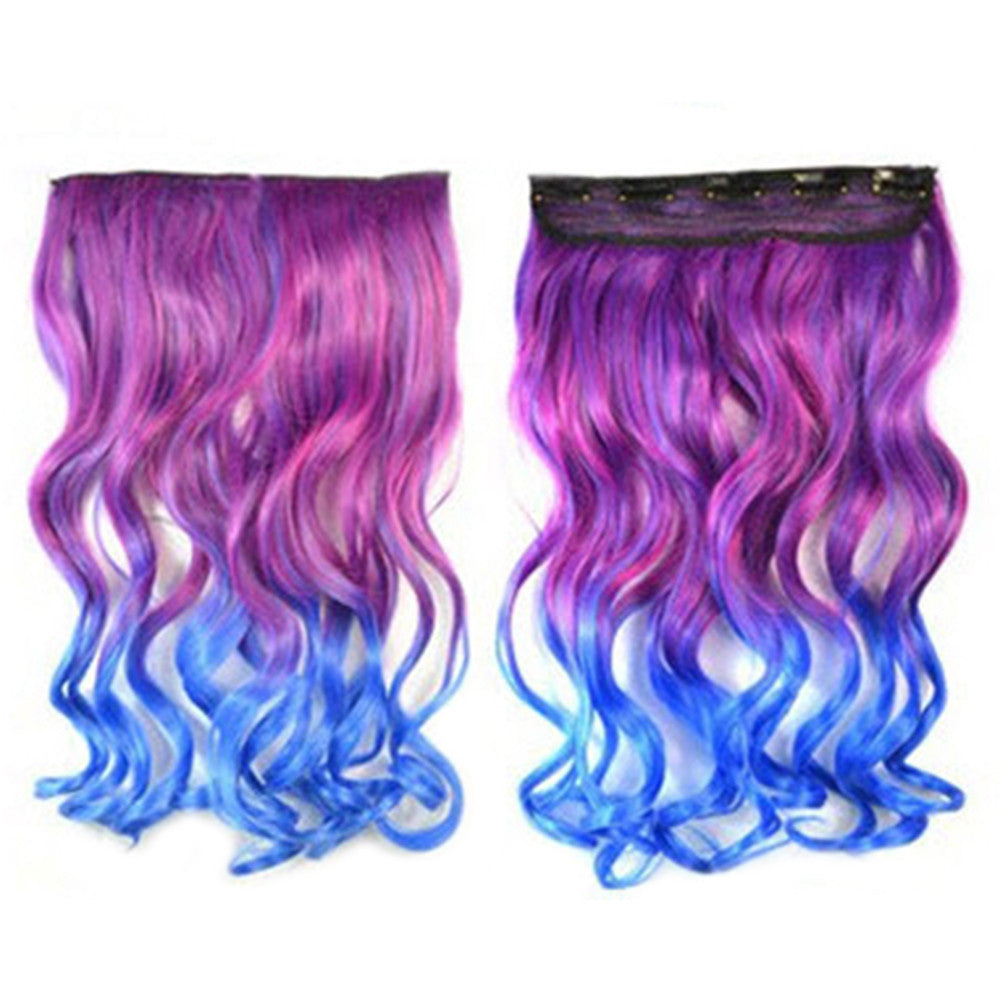 Hair Extension Long Curled Hair Gradient Ramp Wig 15