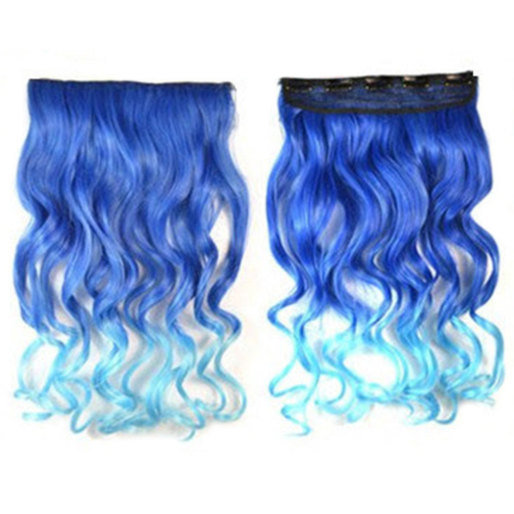 Hair Extension Long Curled Hair Gradient Ramp Wig 17