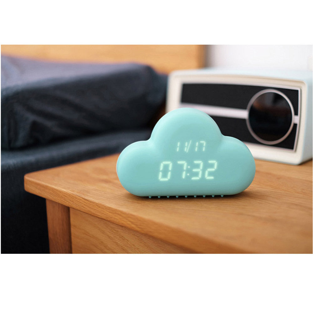 Creative Small Alarm Clock In The Shape Of Cloud USB/Battery-powered Voice Activation Snooze LED Alarm Clock - Mega Save Wholesale & Retail - 1
