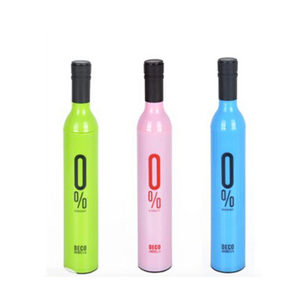Outdoor Camping Fashion Wine Bottle Folding Umbrella Sun UV Protection Umbrella Green - Mega Save Wholesale & Retail