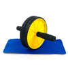 Abdominal Sport Training Wheel Roller BodyBuilding Workout Fitness Exerciser Yellow - Mega Save Wholesale & Retail