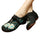 Chinese Embroidered Floral Shoes Women Ballerina Mary Jane Flat Ballet Cotton Loafer Black - Mega Save Wholesale & Retail - 1