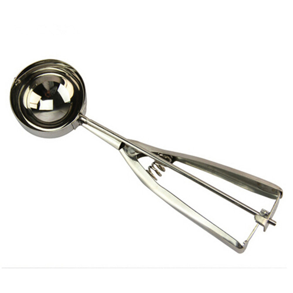 1PC Stainless Steel Ice Cream Scoop Scooper Cookie Dough Fruit Portioner Scooper   S - Mega Save Wholesale & Retail