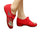 Chinese Embroidered Floral Shoes Women Ballerina Mary Jane Flat Ballet Cotton Loafer Red - Mega Save Wholesale & Retail - 1