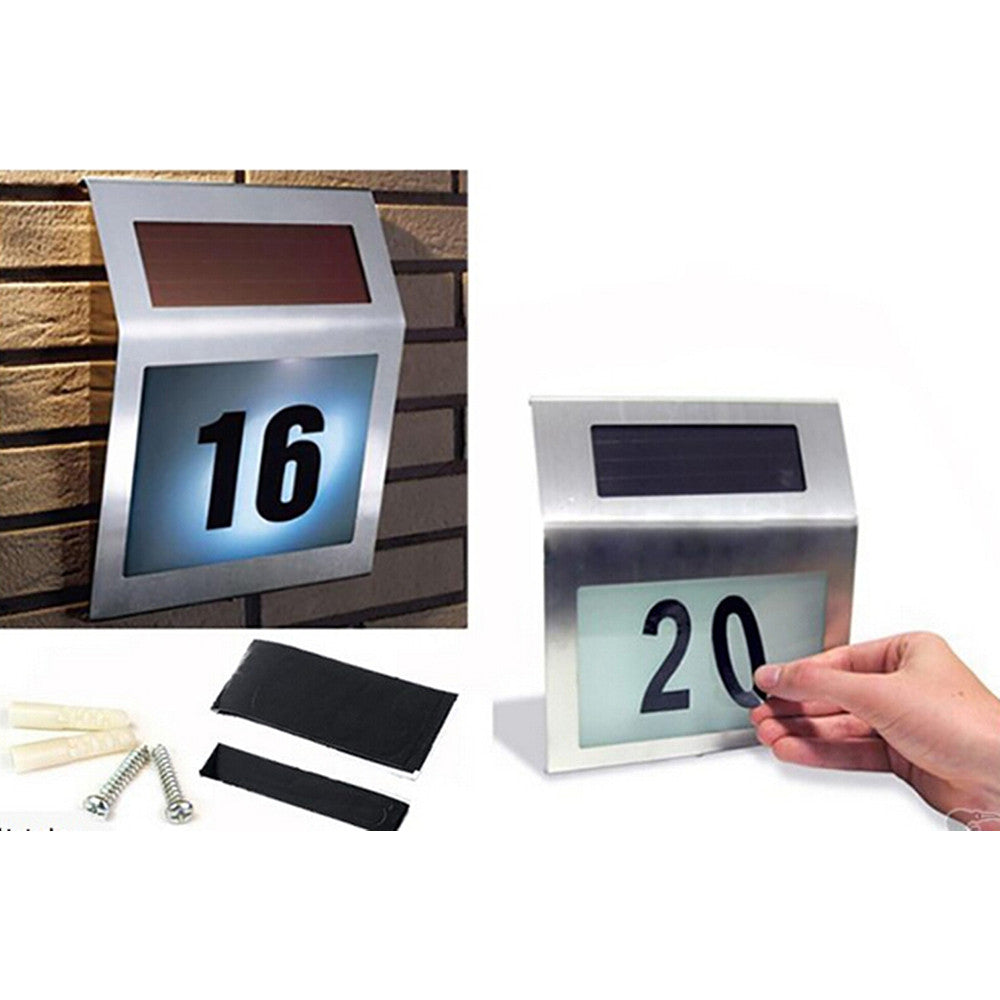 Doorplate Light LED Stainless Steel Solar Powered - Mega Save Wholesale & Retail