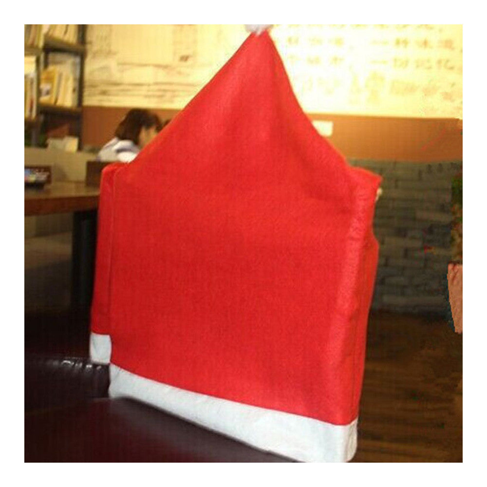 1PCS Christmas Decor Santa Hat Chair Cover party Decorations - Mega Save Wholesale & Retail
