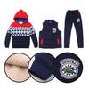 Korean and cashmere Hoodie sweater boy Adidas thickening three piece Red - Mega Save Wholesale & Retail - 3