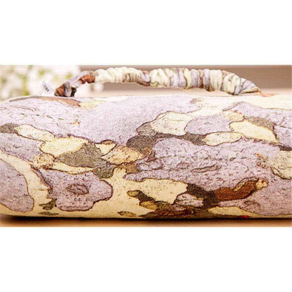Cushion Bolster Pillow Wood Log Tree Stump Design 28 11