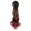 Horsetail Wig Large Pear Hot Lace-up     2/33+red(dark brown+red)