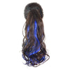 Horsetail Wig Large Pear Hot Lace-up     2/33+blue(dark brown+blue)