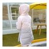 Winter Motley Middle Long Down Coat Loose Thick Warm   grey+pink   M - Mega Save Wholesale & Retail - 3