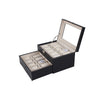 20 Positions Two-layer Watch Box Pack PU Leather Watch Storage Box Display Box - Mega Save Wholesale & Retail - 4