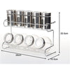 9 Canister Metal & Glass Spice Shakers Glass Jars 2 Tier Wire Rack Display   green - Mega Save Wholesale & Retail - 3