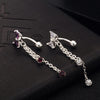 Bowknot Navel Ring Buckle Body Puncture   platinum plated purple zircon - Mega Save Wholesale & Retail - 3