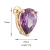 Body Puncture Ornament Water-drop Shape Navel Ring   gold plated pink zircon - Mega Save Wholesale & Retail - 5